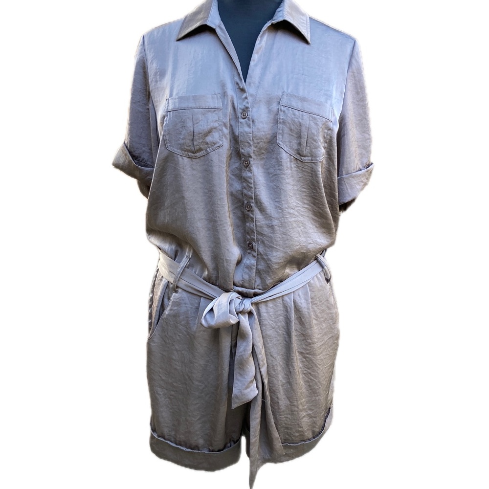 Neutral Satin Finish Romper by Apt 9.
